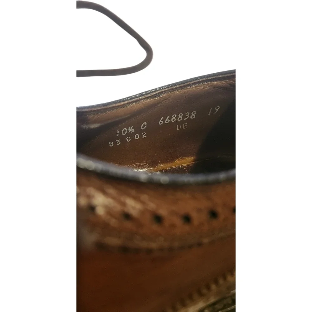 Florsheim Imperial Kenmoor Brown Pebble Grain Longwing Wingtip Shoes Mens 10.5 C